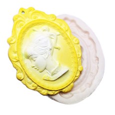 女孩相框1件矽膠手工模具, 單色