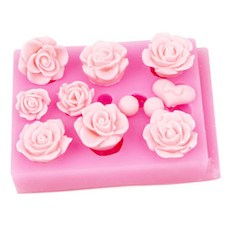 실리콘 수제 몰드 꽃 리본 보석 11구