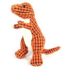 이코디 반려동물 패턴 티라노 쿠션 장난감 24cm, 오렌지, 1개