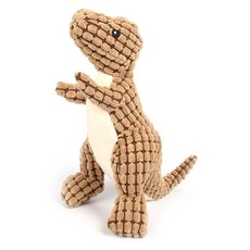 이코디 반려동물 패턴 티라노 쿠션 장난감 24cm, 브라운, 1개