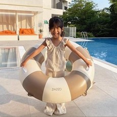 ZIAZIZO market 泳圈兒童幼兒成人助行圈戲水圈, 成人棕色, 1個