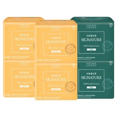 Natural Cotton 經典蝶翼衛生棉 中 4包+大 2包, 1組