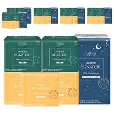 Natural Cotton 經典蝶翼衛生棉 中 3包+大 2包+夜用, 6組