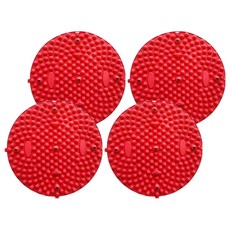 Bonitori 圓形腳底按摩指壓墊 55cm, 紅色, 4個