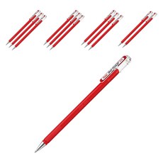 Pentel 飛龍文具 Mattehop 膠墨筆 1.0mm, 紅色, 12個