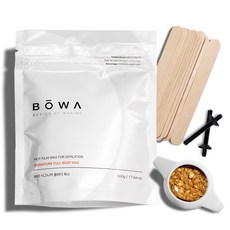 全身用美體蜜蠟 500g+矽膠杯+刮棒 50入組, 1組