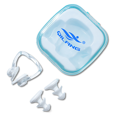 QILANG Scawiz泳用耳塞+鼻塞組, 白色, 1組