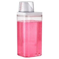 Q-hit 附量杯洗衣精收納盒 1.5L, 1個, 透明