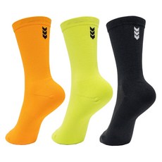 o2wheels BIOMAX 運動襪 3雙組, 黑色 + 螢光綠 + 螢光橘, 1個