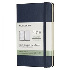 몰스킨 클래식 2018 12M 위클리 다이어리 하드, Sapphire blue