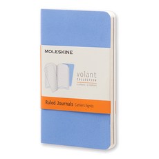몰스킨 볼란트 저널 룰드 수첩 엑스스몰 소프트, Powder Blue + Royal Blue, 1개