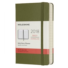 몰스킨 클래식 2018 12M 데일리 다이어리 하드, Elm Green