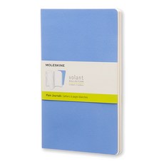 몰스킨 볼란트 저널 플레인 수첩 라지 소프트, Powder Blue + Royal Blue, 1개