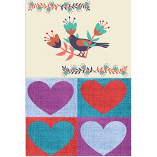 LoemDesign 矽膠餐墊 黑鳥 + 愛心, 混合色, 385 x 285 mm, 厚度 1mm, 1個