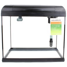 LEECOM LED照明方形一體式魚缸 XP, 1個, 黑色