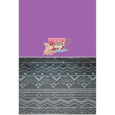 LoemDesign 矽膠餐墊 一杯茶 + Z字形, 混合色, 385 x 285 mm, 厚度 1mm, 1個