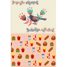 LoemDesign 矽膠餐墊 黑鳥 + 即時, 混合顏色, 385 x 285 mm, 厚度 1mm, 1個