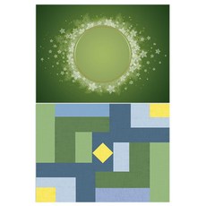 ROEM DESIGN 矽膠餐墊 星星1 + 七巧板圖案4, 混合顏色, 385 x 285 mm, 厚度 1mm, 1個