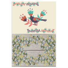 Roem Design 矽膠餐墊 黑鳥 + 美人, 混合顏色, 385 x 285 mm, 厚度 1mm, 1個