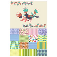 Roem Design 矽膠餐墊 黑鳥 + 人造花, 混合顏色, 385 x 285 mm, 厚度 1mm, 1個