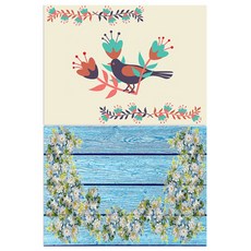 Roem Design 矽膠餐墊 黑鳥 + 世界花卉, 混合顏色, 385 x 285 mm, 厚度 1mm, 1個