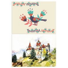 ROEM DESIGN 矽膠餐墊 黑鳥 + 城堡風景, 混合顏色, 385 x 285 mm, 厚度 1mm, 1個