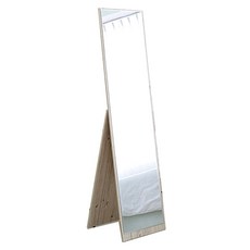 보우데코 싱글룸 가구 전신거울 400 x 1550 mm, 화이트워시