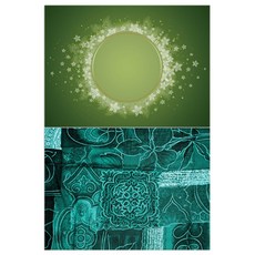 ROEM DESIGN 矽膠餐墊 星星1 + 綠色圖案, 混合顏色, 385 x 285 mm, 厚度 1mm, 1個