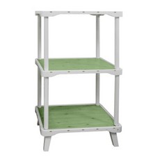 單人房家具多功能置物架 3層 600, 綠洗
