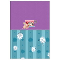 LoemDesign 矽膠餐墊 一杯茶 + 白玫瑰, 混合顏色, 385 x 285 mm, 厚度 1mm, 2個