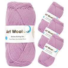 Artwool 8PLY 100%羊毛編織線, 18號 淡紫色