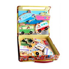 자석나라 3등분 자석 퍼니퍼즐 교통, 1개, 27피스