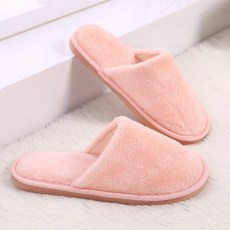 더자카 심플컬러 극세사 실내화, 연핑크, 1개