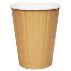원타임팩 2중 버티컬 단열 종이컵 12oz 브라운, 25개입, 1개