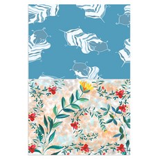 Roem Design 矽膠餐墊 羽毛薄荷 + 花園, 2, 385 x 285 mm, 1個