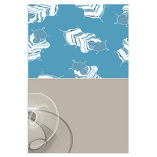 Roem Design 矽膠餐墊 羽毛薄荷 + 留白, 混合顏色, 385 x 285 mm, 1個