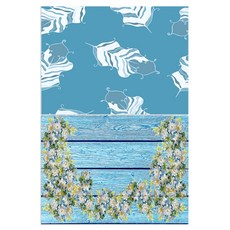 Roem Design 矽膠餐墊 羽毛薄荷 + 世界花卉, 混合顏色, 385 x 285 mm, 1個