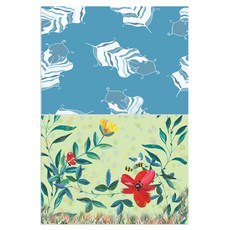 ROEM DESIGN 矽膠餐墊 羽毛薄荷 + 蜜蜂的午後, 混色, 385 x 285 mm, 1個