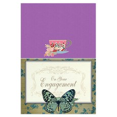 Roem Design 矽膠餐墊 一杯茶 + 蝴蝶, 混合顏色, 385 x 285 mm, 1個