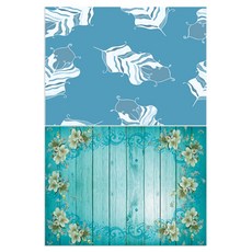 Roem Design 矽膠餐墊 羽毛薄荷 + 花卉圖案, 混合顏色, 385 x 285 mm, 1個
