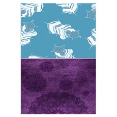 Roem Design 矽膠餐墊 羽毛 薄荷綠 + 紫色, 混合顏色, 385 x 285 mm, 1個