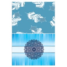 ROEM DESIGN 矽膠餐墊 羽毛 薄荷綠 + 蓮花, 2, 385 x 285 mm, 1個