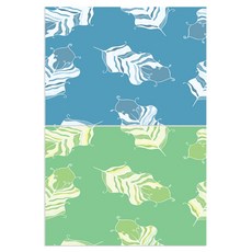 Roem Design 矽膠餐墊 羽毛薄荷 + 羽毛, 淺綠色, 385 x 285 mm