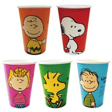 피너츠 칼라 종이컵 혼합 5종 390ml, 1000개입, 1개