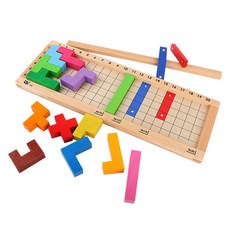 자석나라 도전 테트리스 원목자석교구, 혼합 색상, 1개
