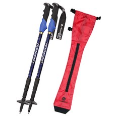 버먼트 바이칼 4단 등산스틱 2p + 시코 파우치 레드, 혼합 색상, 1개