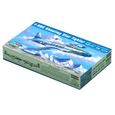 HobbyBoss 1:48 미국 F 80C ShootingStar 전투기 프라모델, 1개