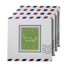1AM 포스트 티 세트 루비 캐모마일, Positive thinking 캘리그라피 스티커 + 루비 캐모마일 티 백 1.5g + 편지지 패키지 + 봉합 스티커, 4세트