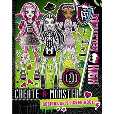 Monster High: Create-A-Monster Design Lab Sticker Book Paperback, LB Kids