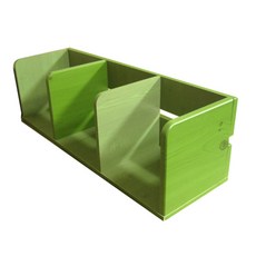 보우데코 싱글룸 가구 3단 책꽂이 오픈형, 그린워시